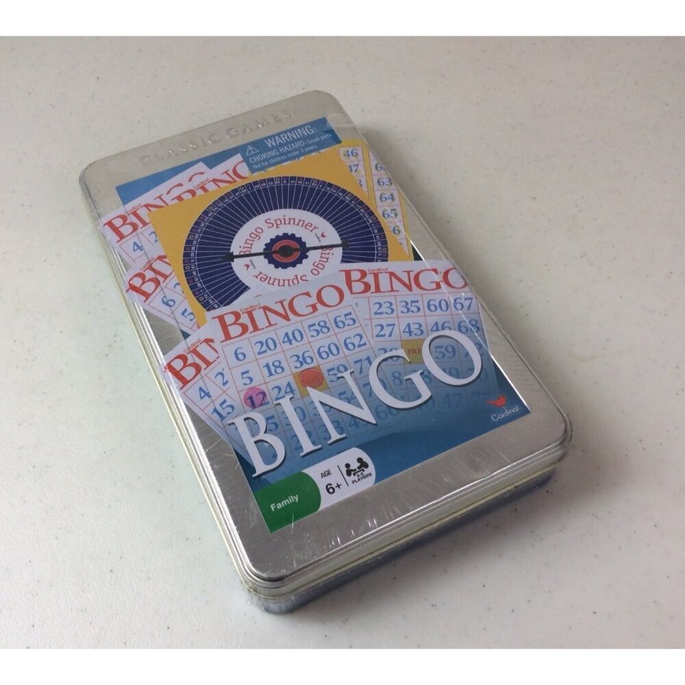 Bingo Classic Game Tin Storage Full Size NEW